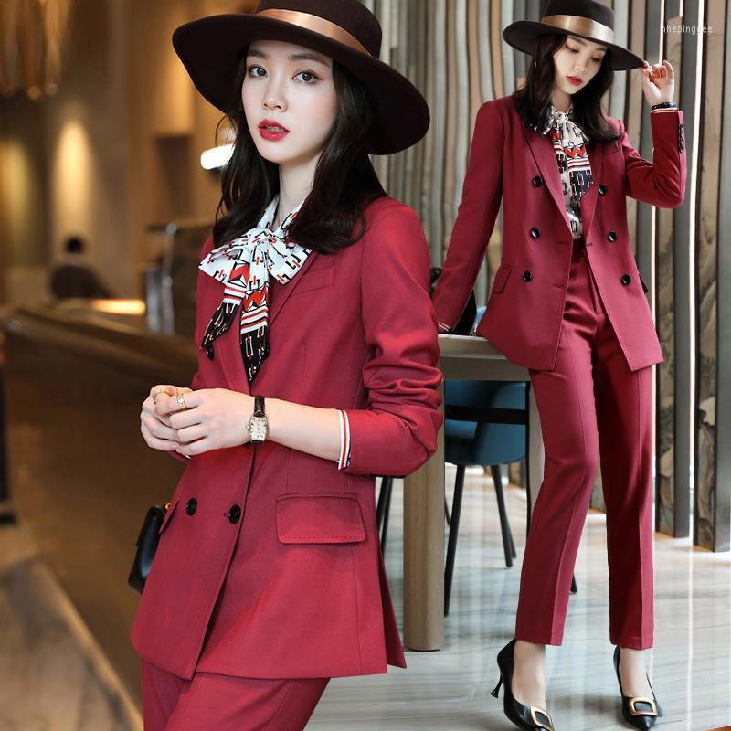 Women' Two Piece Pants Long Sleeve Triple Breasted Plain Black Red Khaki 3-color Women' Slim Trousers Suit Two-piece Work Uniform El, Suit with pants
Women' Two Piece Pants Long Sleeve Triple Breasted Plain Black Red Khaki 3-color Women' Slim Trousers Suit Two-piece Work Uniform El, Suit with pants