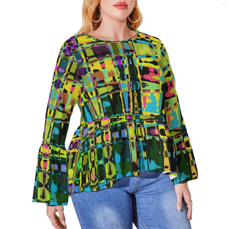 Shirt Abstract Print T Plus Size Colorful Ethnic Retro Long Sleeve Shirts Casual Oversized Tee Female Graphic Tops, Style-2
Shirt Abstract Print T Plus Size Colorful Ethnic Retro Long Sleeve Shirts Casual Oversized Tee Female Graphic Tops, Style-2
