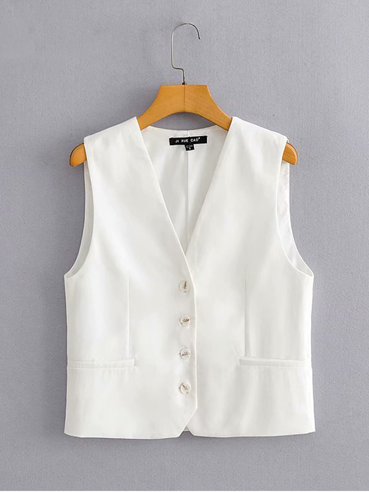 Women' Vests DUOPERI Women Fashion Sleeveless Jacket Casual Gilet Office Lady Vest Streetwear Female Waistcoat Tops veste femme 221114, White
Women' Vests DUOPERI Women Fashion Sleeveless Jacket Casual Gilet Office Lady Vest Streetwear Female Waistcoat Tops veste femme 221114, White