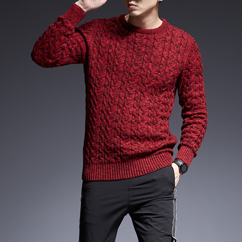 Men's Sweaters DIMI Jumpers Knitwear Thick Autumn Korean Style Casual Mens Clothes Fashion Brand Sweaters Man Pullovers ONeck Slim Fit 221111, Red 
Men's Sweaters DIMI Jumpers Knitwear Thick Autumn Korean Style Casual Mens Clothes Fashion Brand Sweaters Man Pullovers ONeck Slim Fit 221111, Red