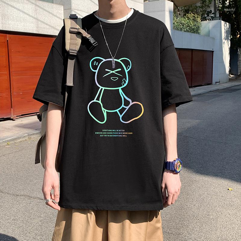 Men' T Shirts Colorful Bear Print For Teen 2022 Summer Fashion Trends Oversized Streetwear Mens Loose Fit Graphic Tees Casual Clothes, Black
Men' T Shirts Colorful Bear Print For Teen 2022 Summer Fashion Trends Oversized Streetwear Mens Loose Fit Graphic Tees Casual Clothes, Black