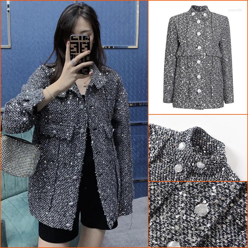 Women' Leather Family C Small Incense Hepburn Style Tweed Thickened Coat Woman Winter Fried Street Loose Woolen Jacket, J7122 grey
Women' Leather Family C Small Incense Hepburn Style Tweed Thickened Coat Woman Winter Fried Street Loose Woolen Jacket, J7122 grey