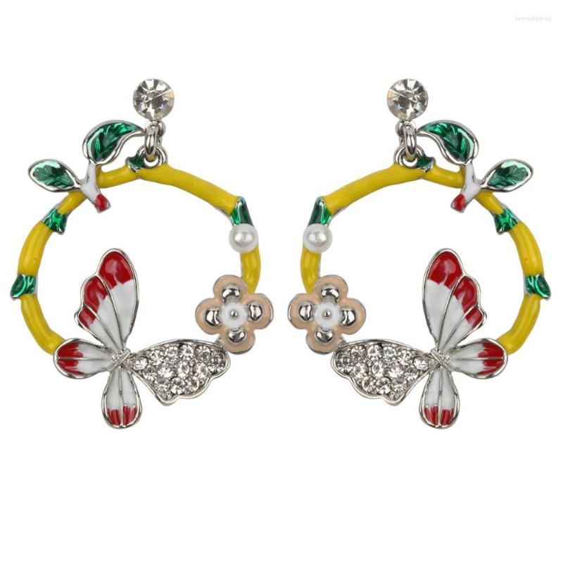 Dangle Earrings Butterfly Flower Leaf Crystal Enamel Drop Round Hoop Silver Plated Party Jewelry Gifts For Women Girls NE23
Dangle Earrings Butterfly Flower Leaf Crystal Enamel Drop Round Hoop Silver Plated Party Jewelry Gifts For Women Girls NE23