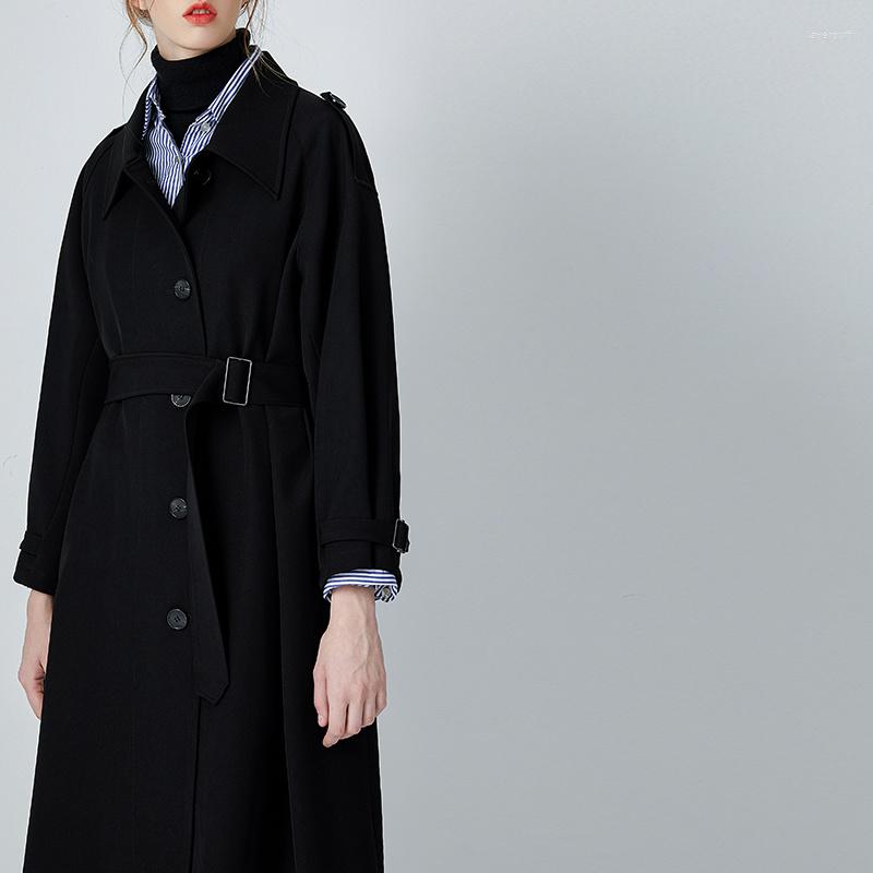 Women' Trench Coats Black Medium Length Simple Temperament Windbreaker Women 2022 Spring And Autumn Korean Dark Coat Women
Women' Trench Coats Black Medium Length Simple Temperament Windbreaker Women 2022 Spring And Autumn Korean Dark Coat Women