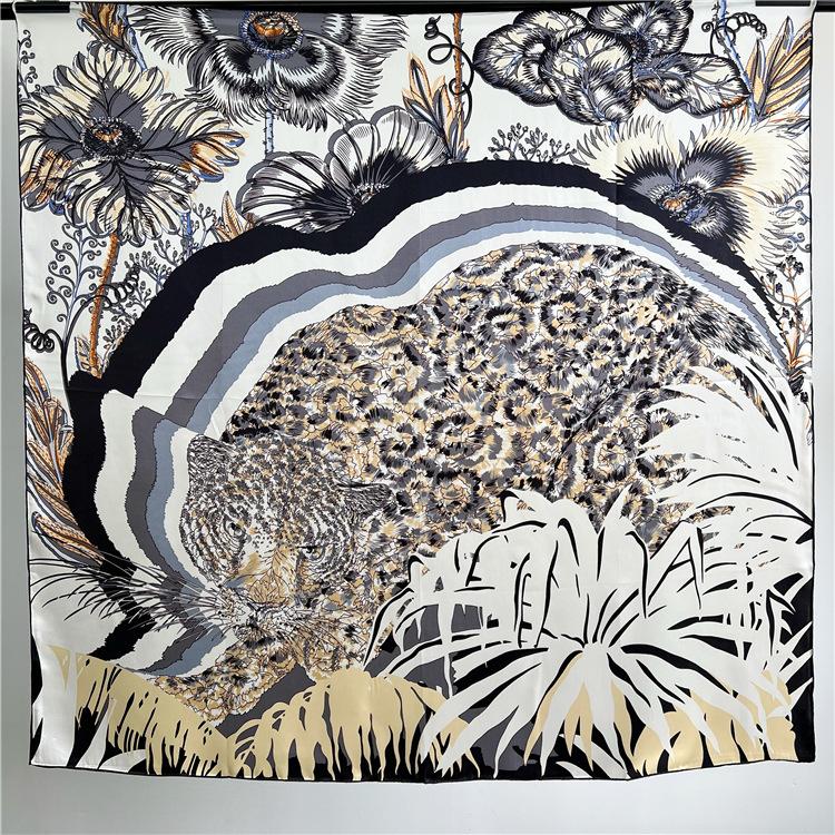 Scarves 100 Mulberry Silk Scarf Square Twill Hand Rolled 110cm Designer Leopard Luxury 2022
Scarves 100 Mulberry Silk Scarf Square Twill Hand Rolled 110cm Designer Leopard Luxury 2022