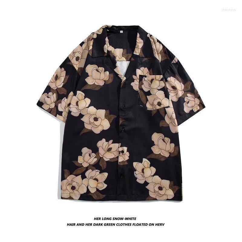 Men's Casual Shirts Summer Men's Retro Oil Painting Flower Shirt Short-sleeved Cuban Collar Vintage Hawaiian Loose Couple Jacket
Men's Casual Shirts Summer Men's Retro Oil Painting Flower Shirt Short-sleeved Cuban Collar Vintage Hawaiian Loose Couple Jacket