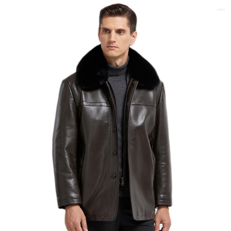 Men's Jackets Arrival Luxury Wnter Men's Leather Shearling Fur Collar Warm Outdoor Coats Jaqueta Masculina Big Size L-4XL, Model 2
Men's Jackets Arrival Luxury Wnter Men's Leather Shearling Fur Collar Warm Outdoor Coats Jaqueta Masculina Big Size L-4XL, Model 2