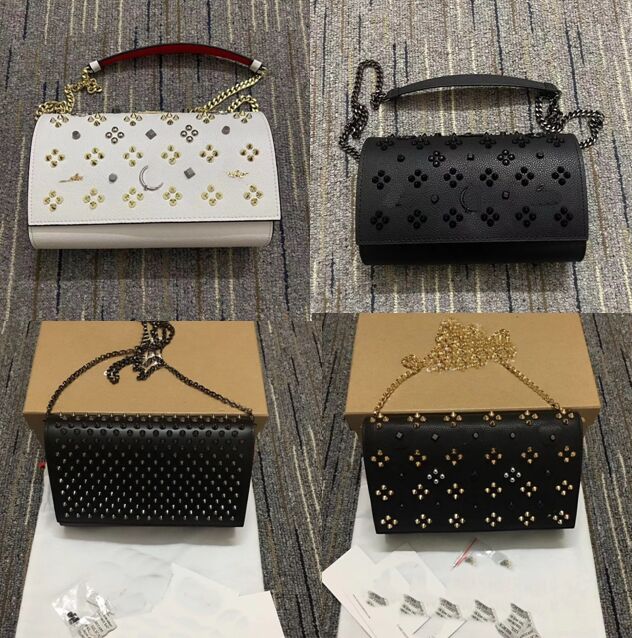 Style Panelled Spiked Red Bottoms Evening Bags Clutch Women Patent Real Leather Mixed Color Rivets bag Clutches Lady Long Purses with Spikes Men Wallets, 23*14cm+box
Style Panelled Spiked Red Bottoms Evening Bags Clutch Women Patent Real Leather Mixed Color Rivets bag Clutches Lady Long Purses with Spikes Men Wallets, 23*14cm+box