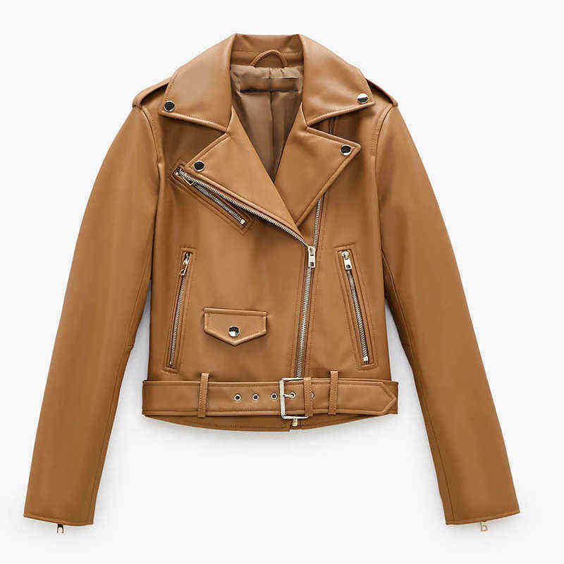 Ftlzz Women Leather Jacket Autumn Dark Brown Faux Leather Jacket Moto Biker Jacket Female Casual Runaway Streetwear With Belt J220727
Ftlzz Women Leather Jacket Autumn Dark Brown Faux Leather Jacket Moto Biker Jacket Female Casual Runaway Streetwear With Belt J220727