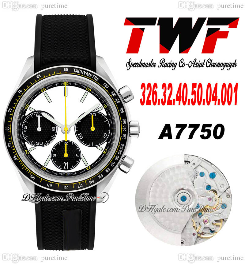 TWF Racing Master A7750 Automatic Chronograph Mens Watch Eta Tachymeter Bezel White Stick Dial Black Rubber Strap 326.32.40.50.04.001 Super Edition Puretime A1
TWF Racing Master A7750 Automatic Chronograph Mens Watch Eta Tachymeter Bezel White Stick Dial Black Rubber Strap 326.32.40.50.04.001 Super Edition Puretime A1