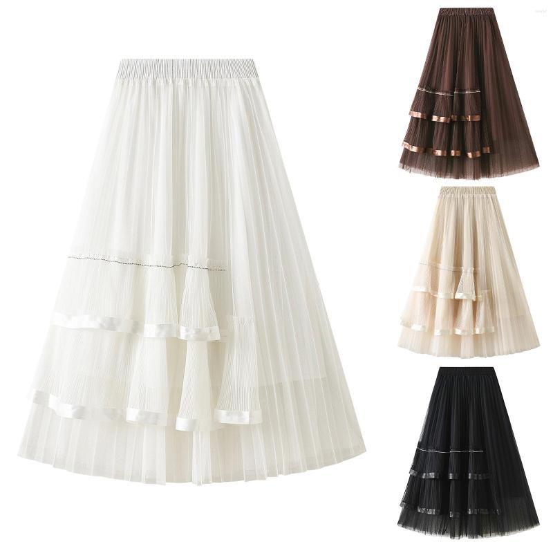 Skirts Women Long Skirt Elegant Elastic Waist Ruffled Pleated Irregular For Casual, Black
Skirts Women Long Skirt Elegant Elastic Waist Ruffled Pleated Irregular For Casual, Black