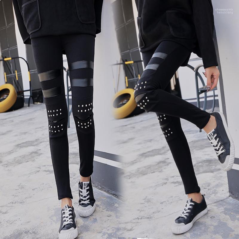 Women's Pants Women's & Capris Gothic Rivet Pencil Women Fashion 2022 Autumn Winter Black Trousers Elastic High Waist Patchwork Skinny
Women's Pants Women's & Capris Gothic Rivet Pencil Women Fashion 2022 Autumn Winter Black Trousers Elastic High Waist Patchwork Skinny
