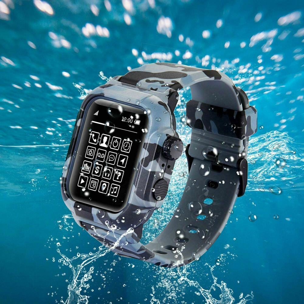 Smart Straps Waterproof Shell Diving Integrated Strap Kits Cover With Watchband Band Bracelet Fit iWatch 8 7 6 SE 5 4 For Apple Watch free shipping