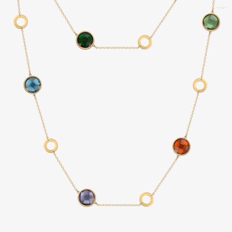 Chains ENFASHION Colorful Glass Necklace For Women Trending Products Stainless Steel Necklaces Items Fashion Jewelry 3322
Chains ENFASHION Colorful Glass Necklace For Women Trending Products Stainless Steel Necklaces Items Fashion Jewelry 3322