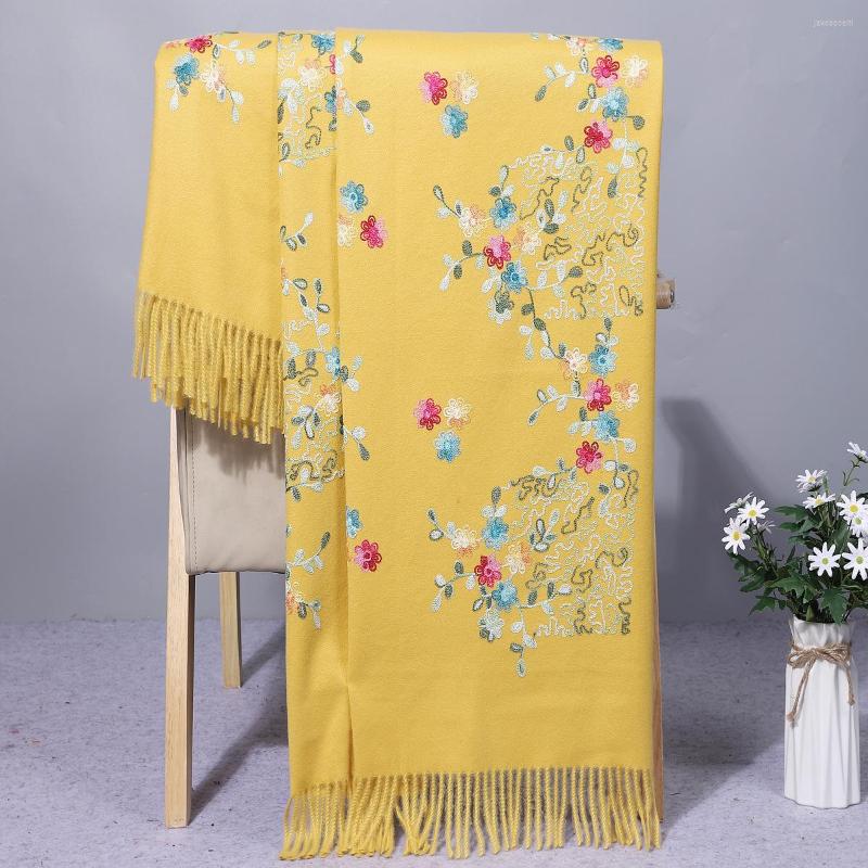 Scarves Floral Embroidery Cashmere Scarf Women Winter Pashmina Tassel Shawl Elegant Ladies Thicken Warm Blanket Wraps
Scarves Floral Embroidery Cashmere Scarf Women Winter Pashmina Tassel Shawl Elegant Ladies Thicken Warm Blanket Wraps