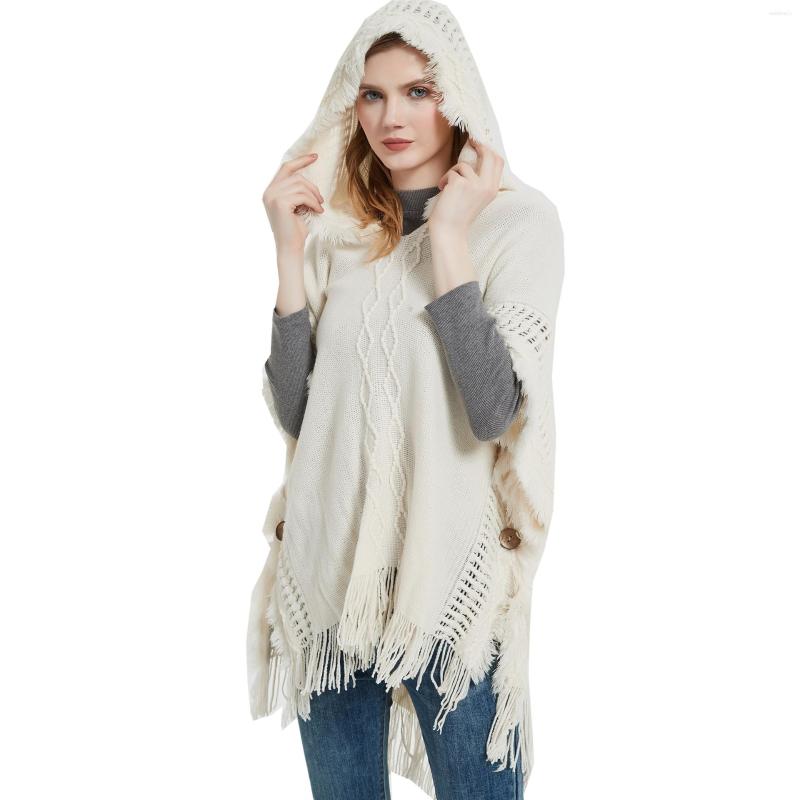 Scarves Plus Size Knit Button Hood Cape Women Winter Warm Shawls And Wraps Cloak Sweater Coat Elegant Thick Scarf 
Scarves Plus Size Knit Button Hood Cape Women Winter Warm Shawls And Wraps Cloak Sweater Coat Elegant Thick Scarf