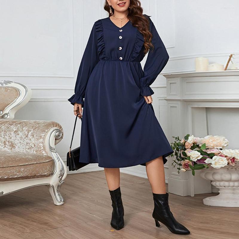 Plus Size Dresses Women Long Sleeve Dress V Neck Party Loose Soild Simple Style Button Lace Casual - 4XL, Sapphire
Plus Size Dresses Women Long Sleeve Dress V Neck Party Loose Soild Simple Style Button Lace Casual - 4XL, Sapphire