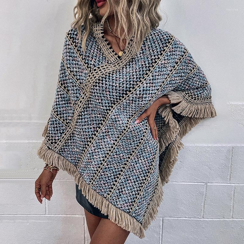 Scarves Women Striped Triangle Long Pullover Cloak Fashion V Neck Loose Sweater Autumn Outwear Street Oversize Tassel Knitted Shawl Coat
Scarves Women Striped Triangle Long Pullover Cloak Fashion V Neck Loose Sweater Autumn Outwear Street Oversize Tassel Knitted Shawl Coat