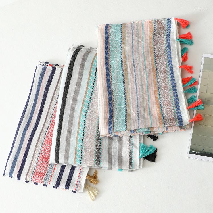 Scarves 2022 Fashion Women Bohemia Style Cotton Linen Stripe Tassel Shawls Geometry Foulard Wrap Scarf Hijab 9 Color 10pcs/lot
Scarves 2022 Fashion Women Bohemia Style Cotton Linen Stripe Tassel Shawls Geometry Foulard Wrap Scarf Hijab 9 Color 10pcs/lot
