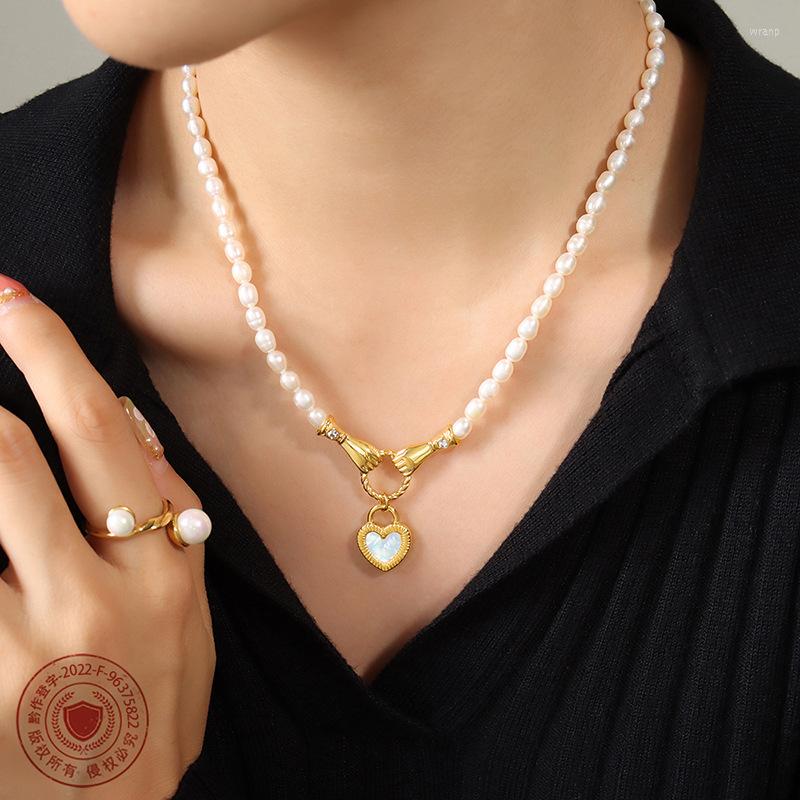 Pendant Necklaces Minar Exquisite Irregular Freshwater Pearl Choker Necklace For Women White Black Shell Love Heart Accessories
Pendant Necklaces Minar Exquisite Irregular Freshwater Pearl Choker Necklace For Women White Black Shell Love Heart Accessories