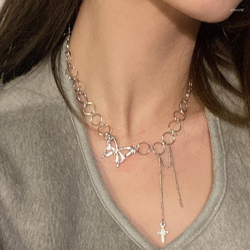 Choker Gothic Punk Butterfly Clavicle Necklace Jewelry For Women Collares Hip Hop Link Chain Jewlery
Choker Gothic Punk Butterfly Clavicle Necklace Jewelry For Women Collares Hip Hop Link Chain Jewlery