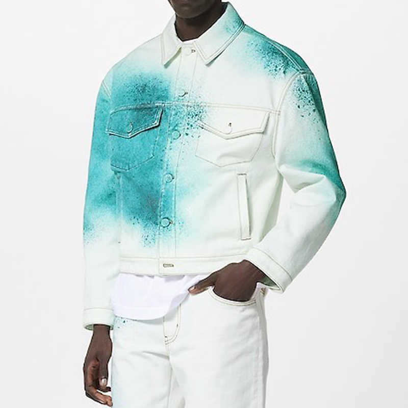 23SS Ink Smudge Denim Jacket Man Women Fashion White Coat Tie-dye Hip Hop Retro Casual FZJK0517
23SS Ink Smudge Denim Jacket Man Women Fashion White Coat Tie-dye Hip Hop Retro Casual FZJK0517