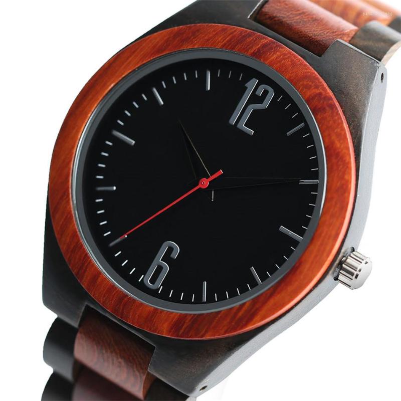 Wristwatches Luxury Ebony Red Wood Watches Men Quartz Wristwatch Natural Wooden Wristband Casual Fashion Men's Watch Folding Clasp
Wristwatches Luxury Ebony Red Wood Watches Men Quartz Wristwatch Natural Wooden Wristband Casual Fashion Men's Watch Folding Clasp