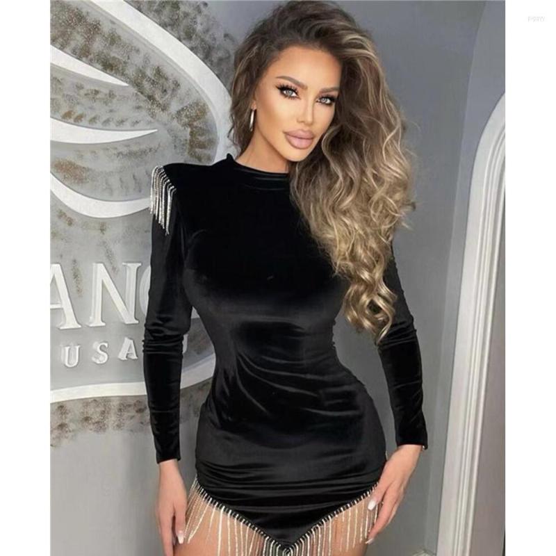 Casual Dresses Women Winter Ladies Sexy Long Sleeve Diamonds Crystal Black Mini Velvet Bodycon Dress 2022 Elegant Evening Party Vestido
Casual Dresses Women Winter Ladies Sexy Long Sleeve Diamonds Crystal Black Mini Velvet Bodycon Dress 2022 Elegant Evening Party Vestido