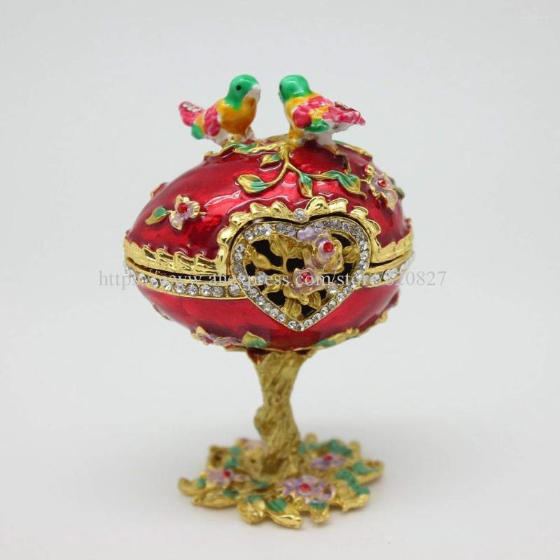 Jewelry Pouches Vintage Style Hand Painted Love Bird Faberge Egg Rhinestone Jewerly Trinket Box
Jewelry Pouches Vintage Style Hand Painted Love Bird Faberge Egg Rhinestone Jewerly Trinket Box