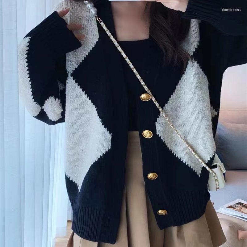 Women' Knits Arrival Wool Blended Knitted Cardigan Autumn Winter Women Cardigans Argyle Design Casual Streetwear Jackets Coat For, Color
Women' Knits Arrival Wool Blended Knitted Cardigan Autumn Winter Women Cardigans Argyle Design Casual Streetwear Jackets Coat For, Color