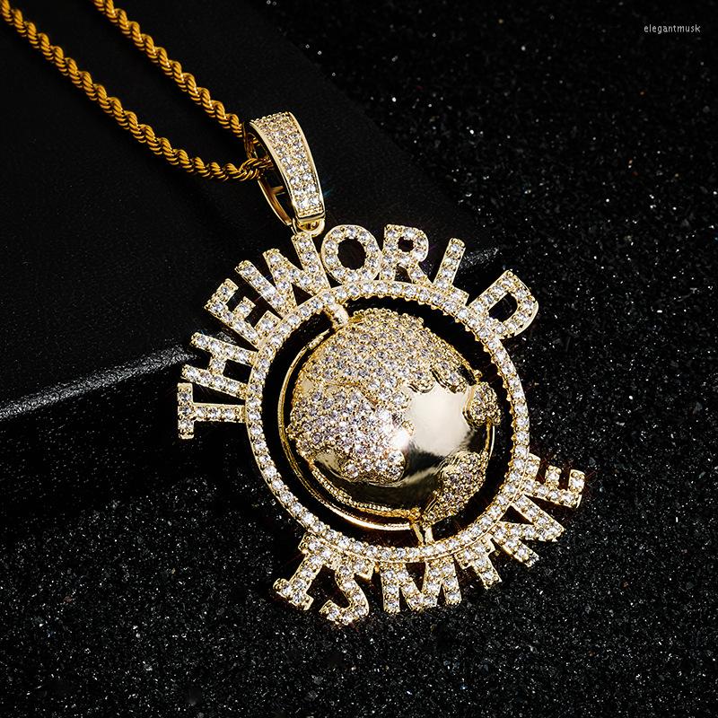 Pendant Necklaces Iced Out Zircon Earth Necklace With Letters Charm Hip Hop Bling Jewelry For Men Trendy Party
Pendant Necklaces Iced Out Zircon Earth Necklace With Letters Charm Hip Hop Bling Jewelry For Men Trendy Party