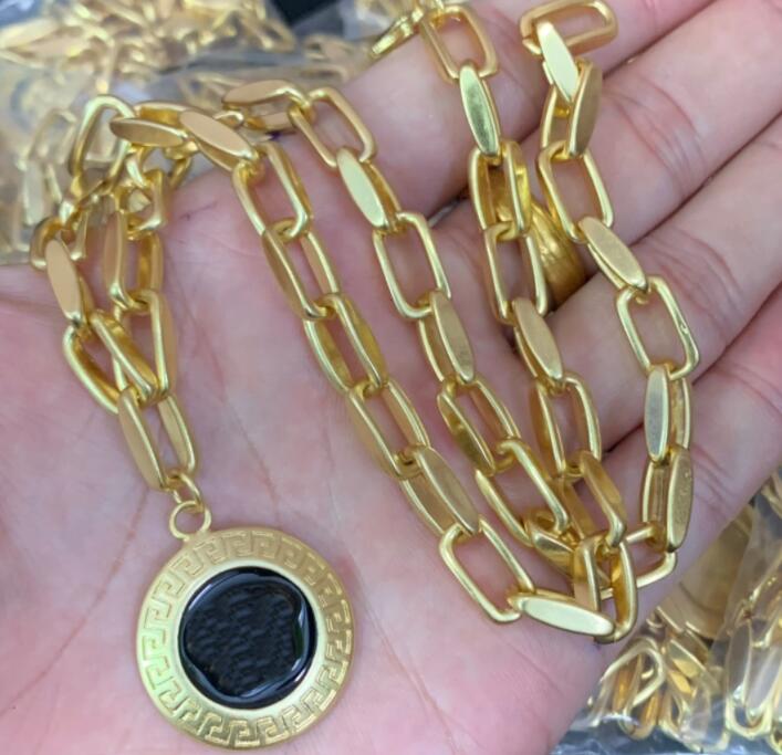 Greece Meander Jewelry Designer Resin Necklaces Bracelet Earring Rings Set Banshee Medusa Portrait 18K Gold Plated Women's Birthday Festive Party Gifts HMS2 ---03, Golden
Greece Meander Jewelry Designer Resin Necklaces Bracelet Earring Rings Set Banshee Medusa Portrait 18K Gold Plated Women's Birthday Festive Party Gifts HMS2 ---03, Golden
