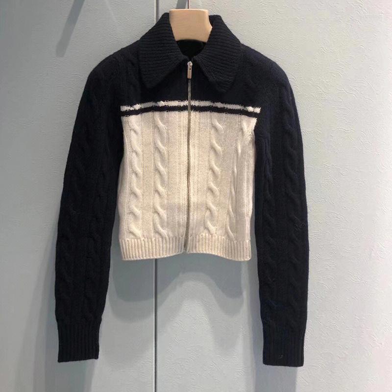 Women' Knits High Quality Women Home Contrast Color Cardigan Short Long Sleeve Zipper Lapel Sweater Slim Coat Autumn, Navy blue
Women' Knits High Quality Women Home Contrast Color Cardigan Short Long Sleeve Zipper Lapel Sweater Slim Coat Autumn, Navy blue