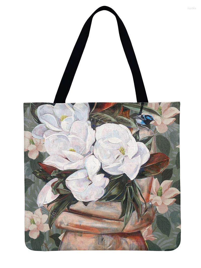 Evening Bags Women Shoulder Oil Paintings Bouquet Printed Tote Bag Linen Febric Casual Foldable Shopping Reusable Beach
Evening Bags Women Shoulder Oil Paintings Bouquet Printed Tote Bag Linen Febric Casual Foldable Shopping Reusable Beach