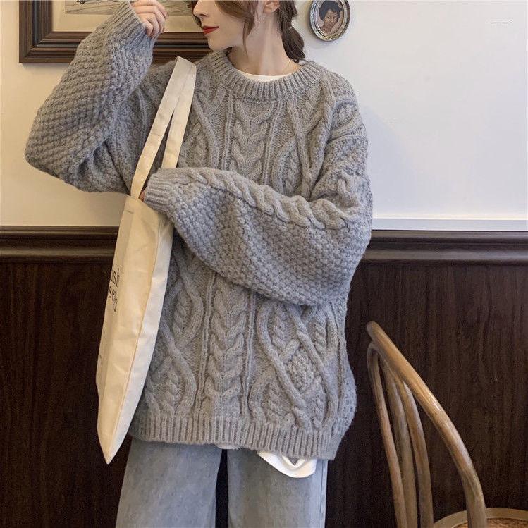 Women' Sweaters Woman Chandails Autumn Red Cable-Knit Sweater Women' Loose Outer Wear Long Sleeve Pullover Knitted Top, Gray
Women' Sweaters Woman Chandails Autumn Red Cable-Knit Sweater Women' Loose Outer Wear Long Sleeve Pullover Knitted Top, Gray