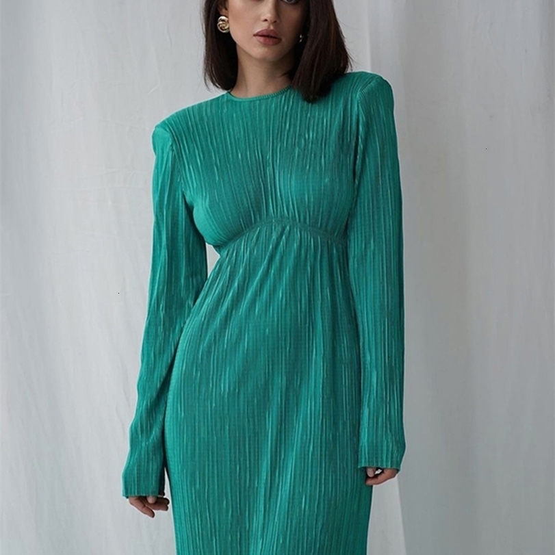Party Dresses TTQV Winter ONeck Green WomenS Elegant Long Sleeve Bodycon Midi Female Casual Pleated For Year 221113, Black
Party Dresses TTQV Winter ONeck Green WomenS Elegant Long Sleeve Bodycon Midi Female Casual Pleated For Year 221113, Black