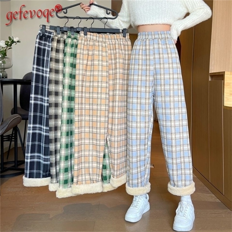 Womens Pants Capris Vintage Plaid Print Streetwear Harajuku Loose High Waist Trousers Winter Plus Velvet Casual Kpop Straight Wide Leg 221113, Thinskyblueplaid
Womens Pants Capris Vintage Plaid Print Streetwear Harajuku Loose High Waist Trousers Winter Plus Velvet Casual Kpop Straight Wide Leg 221113, Thinskyblueplaid