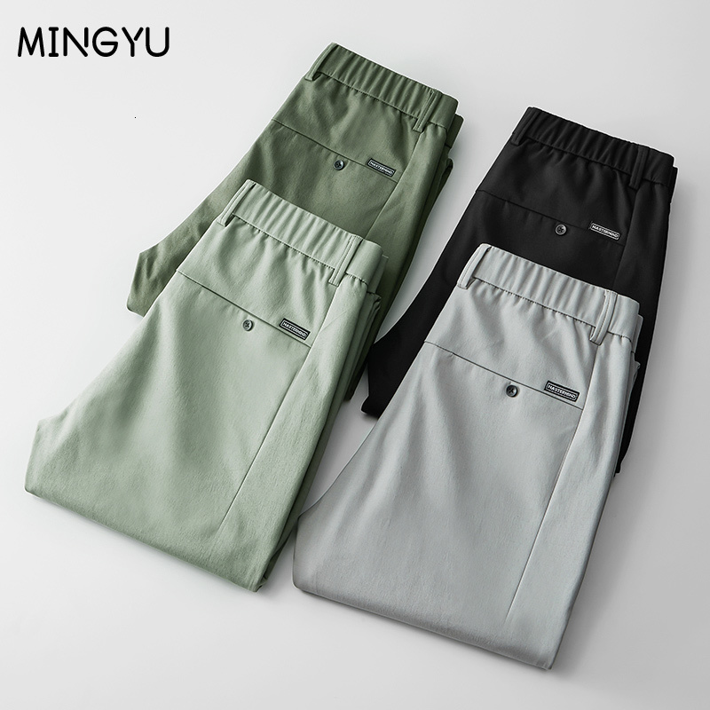 Men's Pants Spring Summer Mens Stretch Korean Casual Slim Fit Elastic Waist Business Classic Trousers Male Black Gray -38 221114
Men's Pants Spring Summer Mens Stretch Korean Casual Slim Fit Elastic Waist Business Classic Trousers Male Black Gray -38 221114