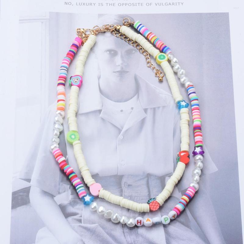 Choker Trendy Polymer Clay Bead Beaded Necklace For Women Bohemian Colorful Multilayer Letter Pearl Collar Jewelry
Choker Trendy Polymer Clay Bead Beaded Necklace For Women Bohemian Colorful Multilayer Letter Pearl Collar Jewelry