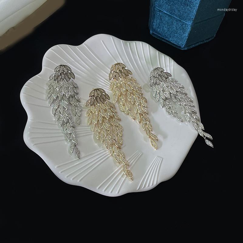 Stud Earrings Heavy Industry Zircon Tree Leaves Long Luxury Premium S925 Silver Needle
Stud Earrings Heavy Industry Zircon Tree Leaves Long Luxury Premium S925 Silver Needle