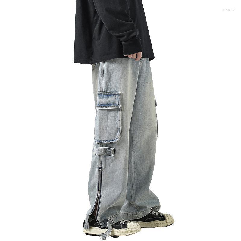 Men' Jeans Retro High Street Overalls Pocket Loose Cargo Denim Cowboy Pants Men' Design Big Zipper Leg Opening, Black
Men' Jeans Retro High Street Overalls Pocket Loose Cargo Denim Cowboy Pants Men' Design Big Zipper Leg Opening, Black