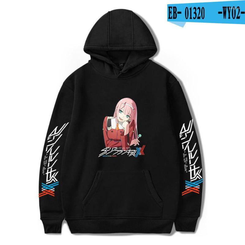 

Men's Hoodies DARLING In The FRANXX Print ZERO TWO Sweatshirts Men Women Anime Spring Autumn Casual Hoody Streetwear Pullovers, Black