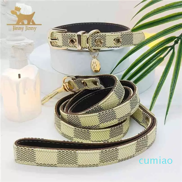 Luxury Dog Leash Designer Collar for Premium Quality Modern Stylish Lead Perfect Small Medium 210911
