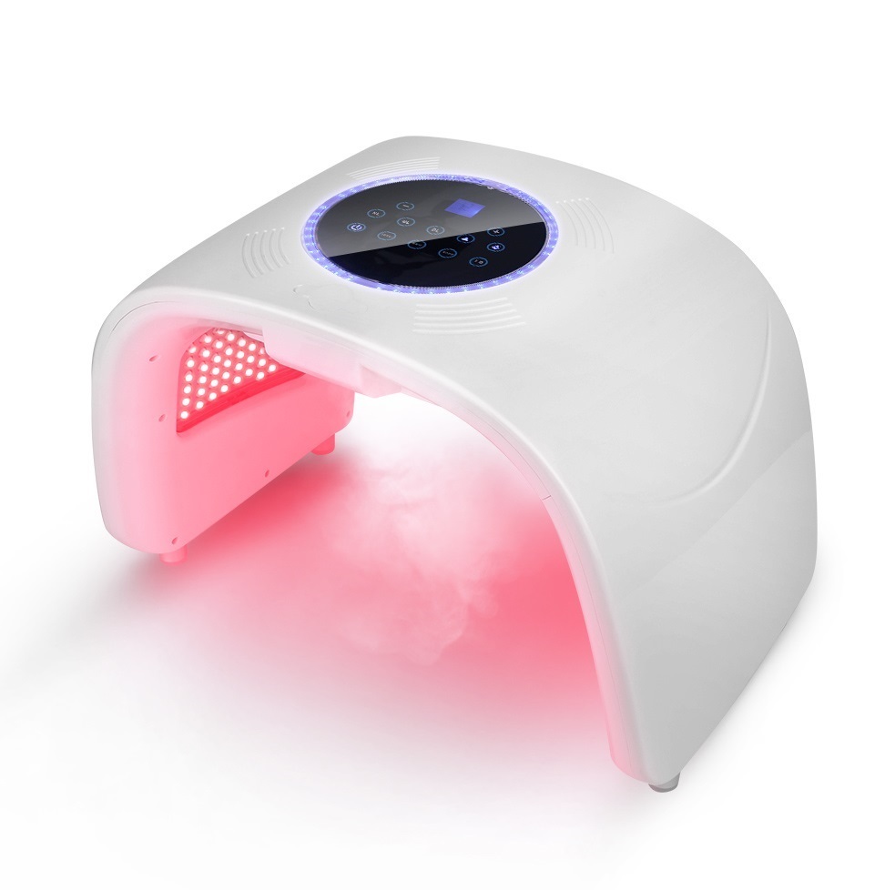 LED Light Therapy Face Mask with 7 Colours & Mist Spray, Treats Acne & Reduces Wrinkles, Skin Rejuvenation & Brightening for Home Use