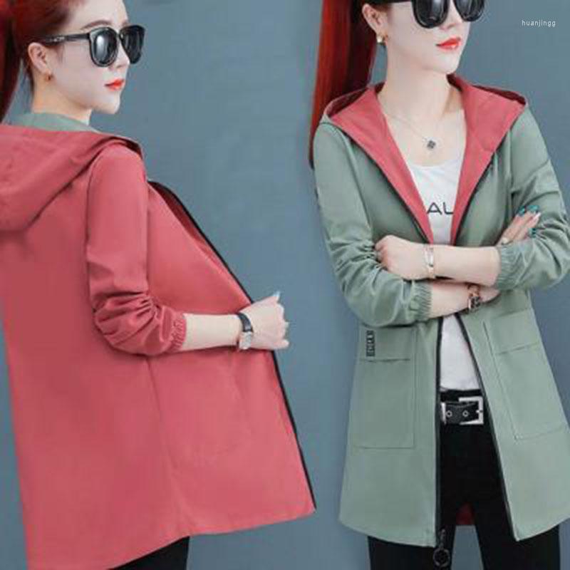 Women's Trench Coats Double-sided Wearing Coat For Women 2022 Casual Hooded Windbreaker 3XL Spring Autumn Loose Female Both SidesJacket L5, Black
Women's Trench Coats Double-sided Wearing Coat For Women 2022 Casual Hooded Windbreaker 3XL Spring Autumn Loose Female Both SidesJacket L5, Black