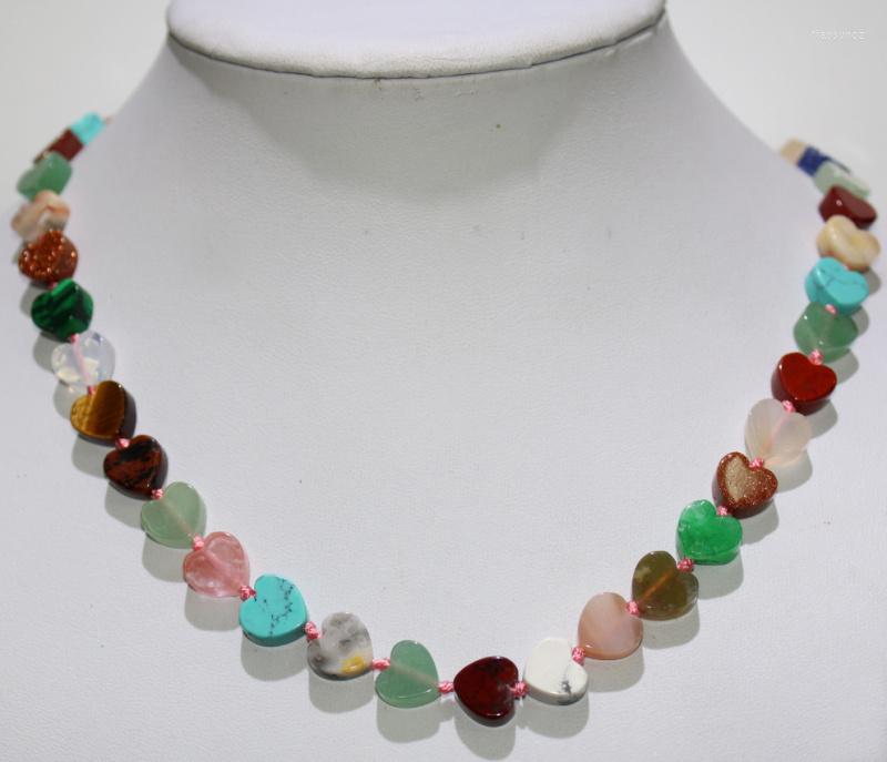 Chains Natural Stone Necklace Quartz Crystal Agates Heart-shaped Beads Handwork DIY Jewelry Vintage Style
Chains Natural Stone Necklace Quartz Crystal Agates Heart-shaped Beads Handwork DIY Jewelry Vintage Style