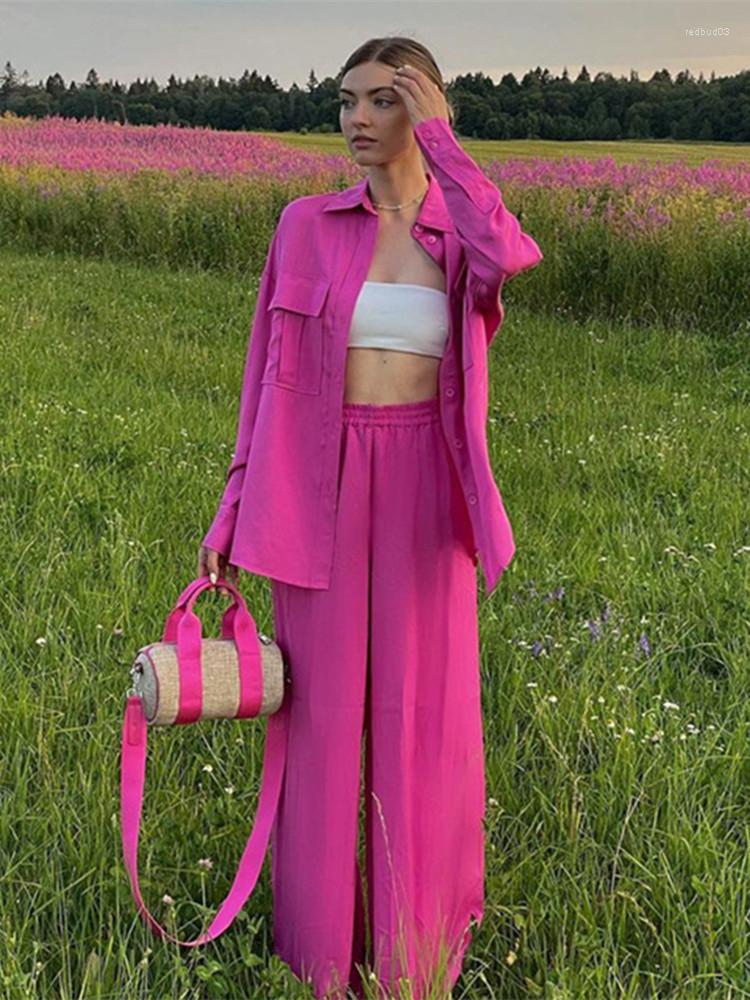 Women' Two Piece Pants Summer Fashion Single Breasted Shirts Long Wide Leg Sets Women Causal Loose Female Holiday Party Outfits, Pink
Women' Two Piece Pants Summer Fashion Single Breasted Shirts Long Wide Leg Sets Women Causal Loose Female Holiday Party Outfits, Pink