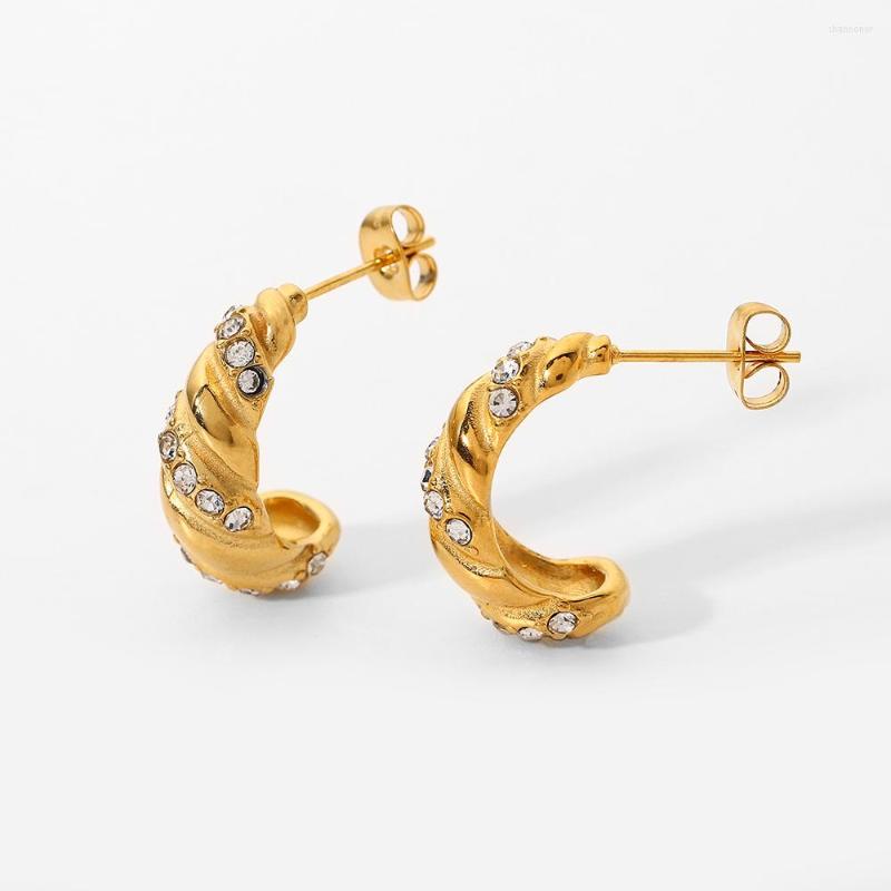 Stud Earrings 2022 Plated Stainless Steel C Shape Hoop Jewelry Bull Horn Zircon Gift
Stud Earrings 2022 Plated Stainless Steel C Shape Hoop Jewelry Bull Horn Zircon Gift