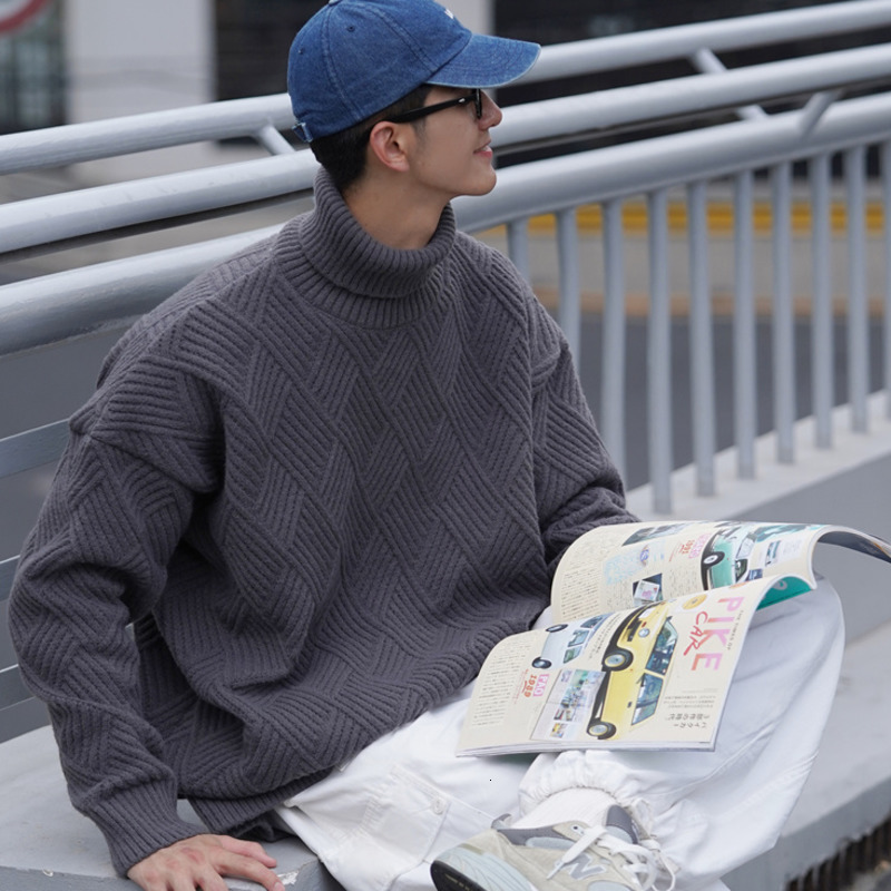Men's Sweaters Privathinker Turtleneck Solid Color Men Sweater Loose Cableknit Pullovers Autumn Fashion Brand Soft Male Casual Clothing 221111, White
Men's Sweaters Privathinker Turtleneck Solid Color Men Sweater Loose Cableknit Pullovers Autumn Fashion Brand Soft Male Casual Clothing 221111, White