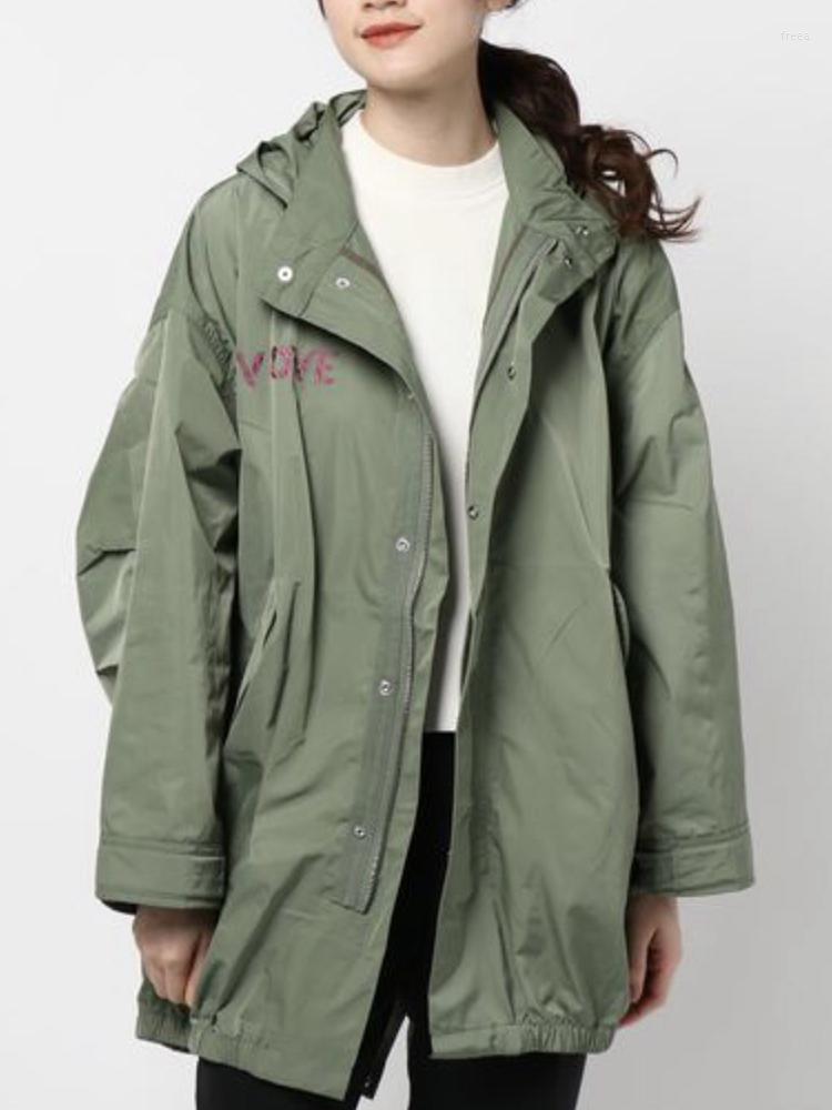 Women's Trench Coats 2022 Spring Women Jacket Mid-length Army Green Waterproof Hooded Coat
Women's Trench Coats 2022 Spring Women Jacket Mid-length Army Green Waterproof Hooded Coat